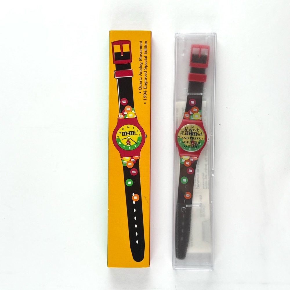 M&M’s Watch 1994 Engraved Special Edition Vintage Collector New in Box Quartz